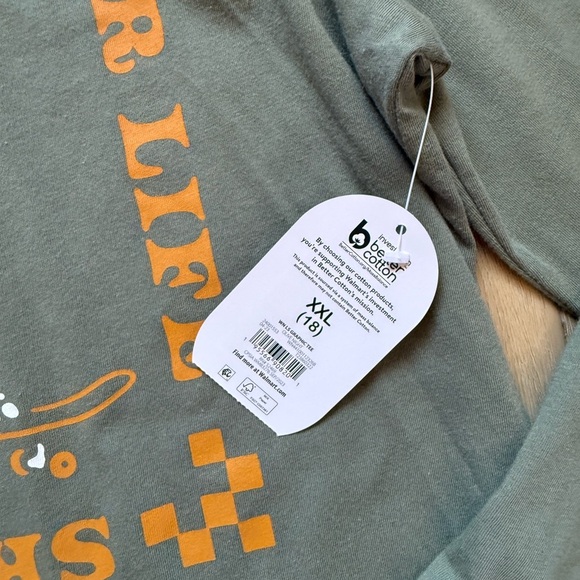 Wonder Nation Green Long Sleeve Tee with Skeleton Design - Picture 3 of 3